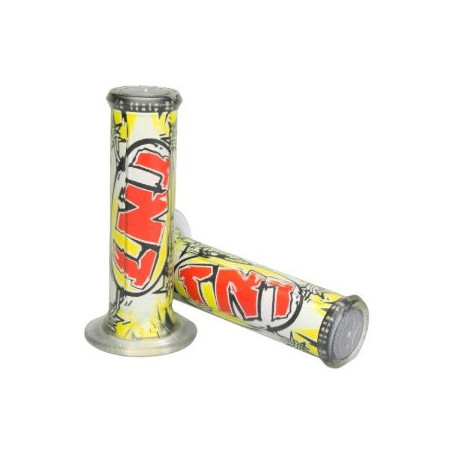 HARRI'S IŠPARDAVIMAS 01684-TN TNT RANKENĖLĖS (120MM / 22MM) BE SKYLĖS GELTONOS / RAUDONOS