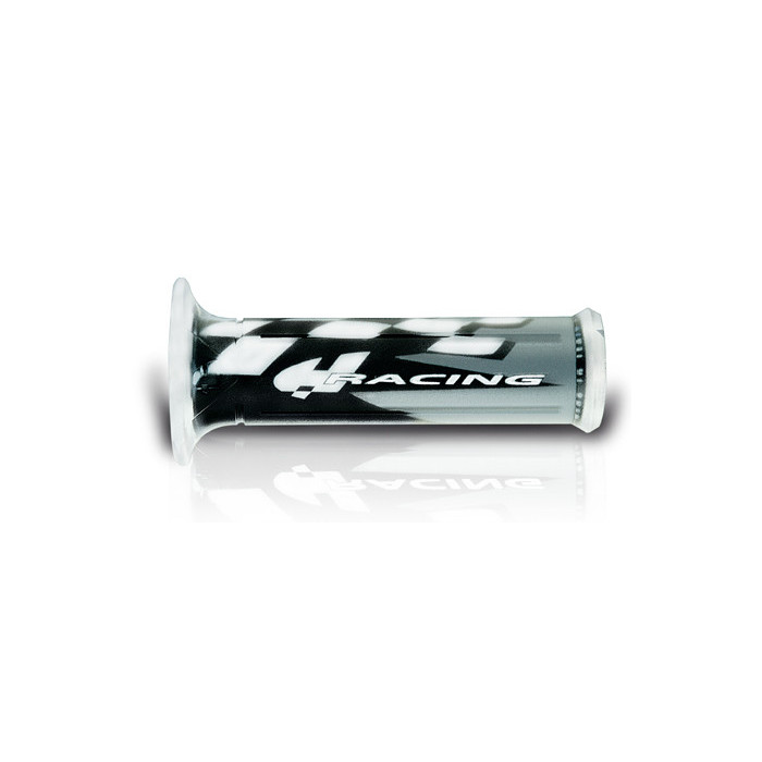 HARRI'S GRIPS 01687-HRGR RACING (120MM / 22MM) WITH HOLE COLOR BLACK / GREY / WHITE (2017)