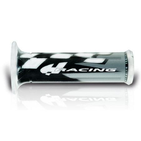 HARRI'S GRIPS 01687-HRGR RACING (120MM / 22MM) WITH HOLE COLOR BLACK / GREY / WHITE (2017)