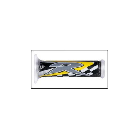 HARRI'S SALE 01687-RG GRIPS (125MM / 22MM) WITH HOLE YELLOW / BLACK / WHITE