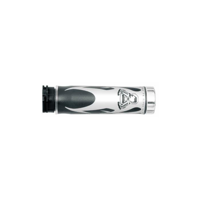 HARRI'S CLEARANCE GRIPS 02601-AG FLAMES CHROME TIP (130MM/25MM) WITHOUT HOLE GREY/BLACK