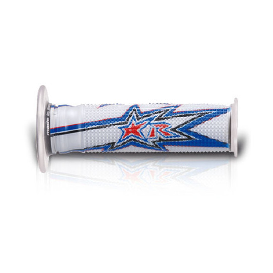 ARIETE SALE GRIPS 02632-RBA EVO ROAD (120MM) WITHOUT HOLE COLOR WHITE/BLUE
