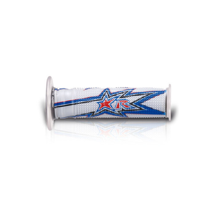 ARIETE SALE GRIPS 02632-RBA EVO ROAD (120MM) WITHOUT HOLE COLOR WHITE/BLUE