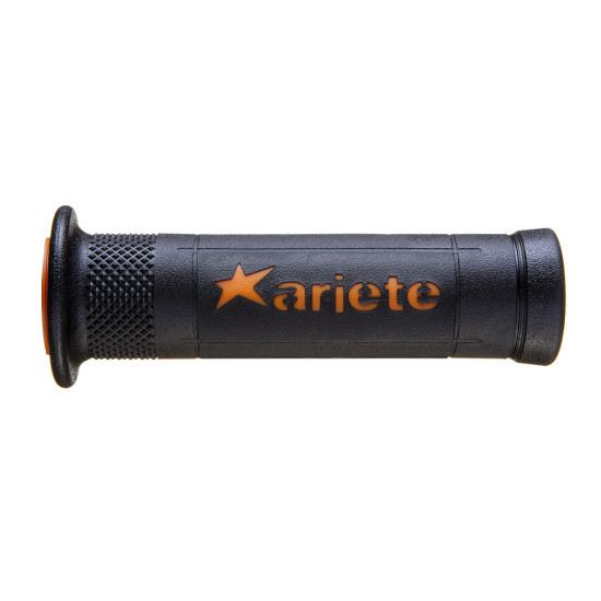 ARIETE ROAD GRIPS ARIRAM WITH HOLE (120 MM) COLOUR BLACK ORANGE (12)