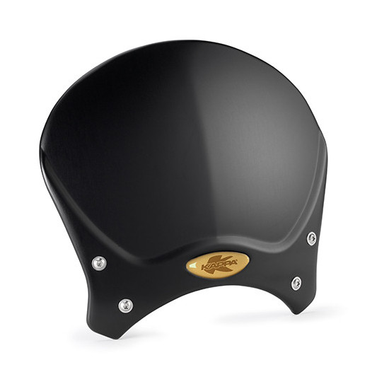 KAPPA UNIVERSAL CAFE RACER WINDOW ALUMINUM BLACK 20.5 X 26.5 CM - NEEDED FASTENERS (AL.A) FOR A GIVEN MODEL