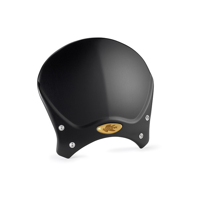 KAPPA UNIVERSAL CAFE RACER WINDOW ALUMINUM BLACK 20.5 X 26.5 CM - NEEDED FASTENERS (AL.A) FOR A GIVEN MODEL