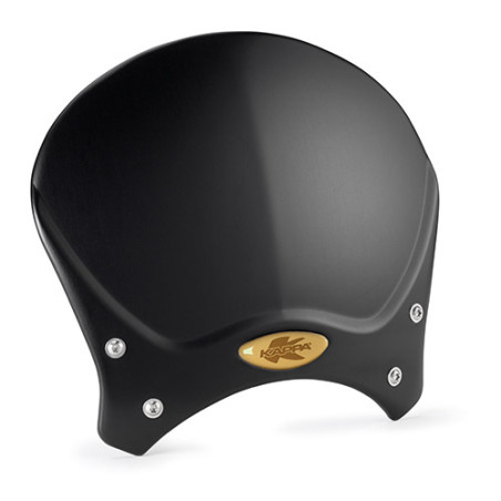 KAPPA UNIVERSAL CAFE RACER WINDOW ALUMINUM BLACK 20.5 X 26.5 CM - NEEDED FASTENERS (AL.A) FOR A GIVEN MODEL