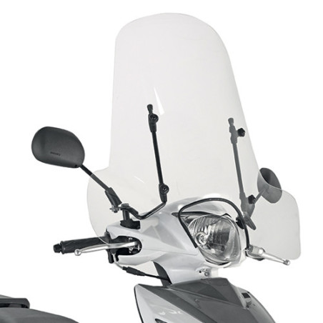 KAPPA WINDOW KEEWAY / PIAGGIO / PEUGEOT / SYM / SUZUKI 50.8X66 CM TRANSPARENT (107A) - WITHOUT FASTENINGS