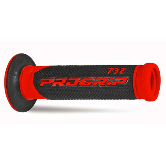 PROGRIP GRIPS PG732 ROAD (22+25MM, LENGTH 125MM) RED / BLACK (TWO-COMPONENT) (732-149) (PG732 / 6)