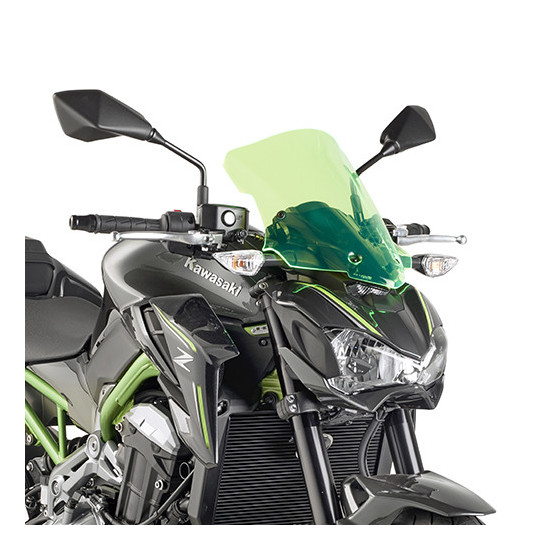 KAPPA PRIEKINIS STIKLAS KAWASAKI Z 900 (17-18) 37 X 32 CM ŽALIAS SU ŠVIEČIAMAIS KRAŠTAIS IR LAIKIKLIAIS