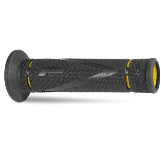 PROGRIP GRIPS PG838 ROAD (22+25MM, LENGTH 122MM) BLACK / YELLOW (TWO-COMPONENT) (838-202) (PG838 / 3)