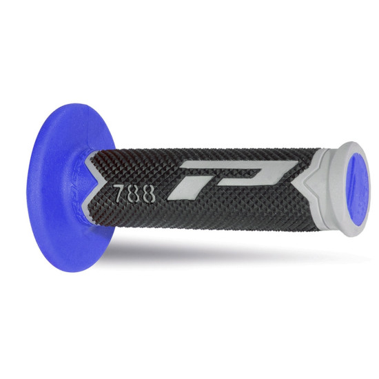 PROGRIP PG788 OFF ROAD GRIPS (22+25MM, 115MM LENGTH) GREY / BLACK / BLUE (TERNATIVE) (788-215)