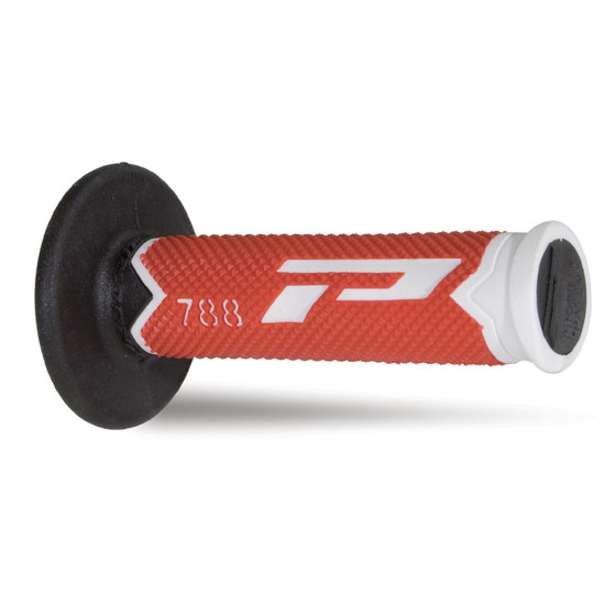 PROGRIP PG788 OFF ROAD GRIPS (22+25MM, 115MM LENGTH) WHITE / RED / BLACK (TERNATIVE)(788-216)