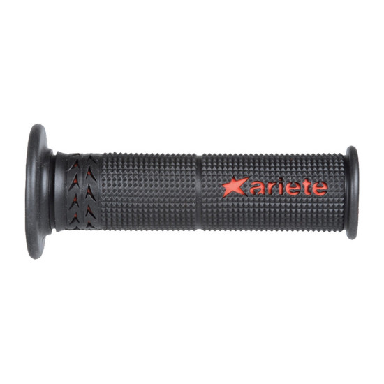 ARIETE ROAD SOFT ESTORIL GRIPS (120 MM) WITH HOLE COLOUR BLACK RED (12)