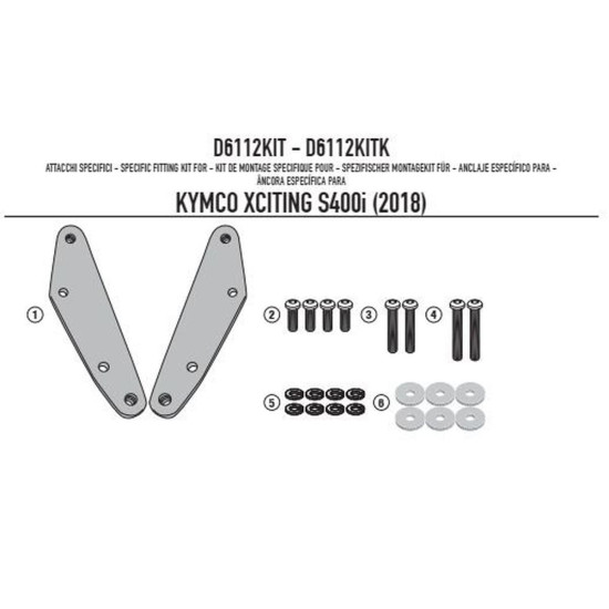 KAPPA PRIEKINIO STIKLIO LAIKIKLIS KD6104ST KYMCO XCITING S400I '18-'24