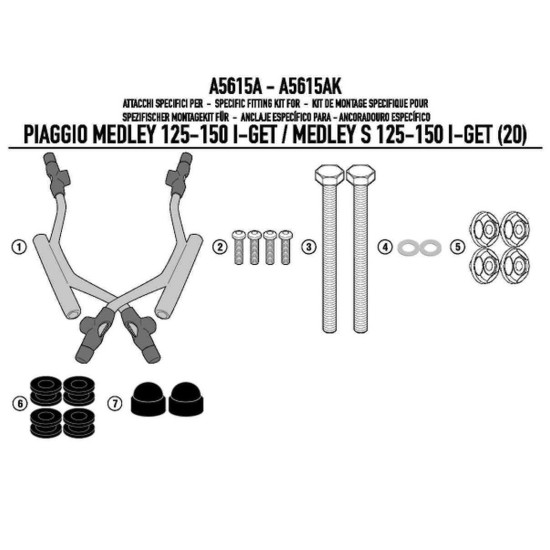 KAPPA PRIEKINIO STIKLIO LAIKIKLIS 7057AK PIAGGIO Medley 125-150 i get / Medley S 125-150 i get (20)
