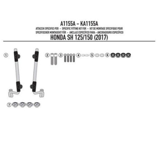 KAPPA PRIEKINIO STIKLIO LAIKIKLIS 1117AK HONDA SH 125i-150i (17-19)