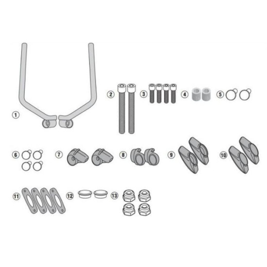 KAPPA WINDOW MOUNT 7407AK AND 7407ASK DUCATI Scrambler 400 (16-21), Scrambler Icon 800 (15-19)