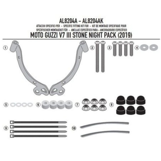 KAPPA WINDOW MOUNT 100ALBK, 140AK, 140SK MOTO GUZZI V7 III Stone Night Pack (19)