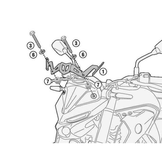 KAPPA PRIEKINIO STIKLIO LAIKIKLIS 4128SK YAMAHA MT-03 321 '20-'25