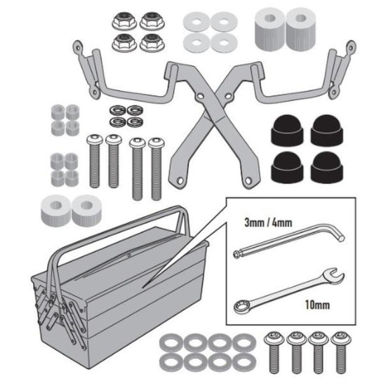 KAPPA WINDSCREEN MOUNT 3122SK SUZUKI GSX-S 1000 '21-'25
