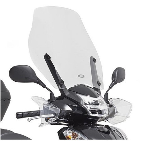 KAPPA PRIEKINIS STIKLAS HONDA SH MODE 125 (13-20) 43 X 46 CM SKAIDRUS - REIKALINGAS MONTAVIMAS A1125AK