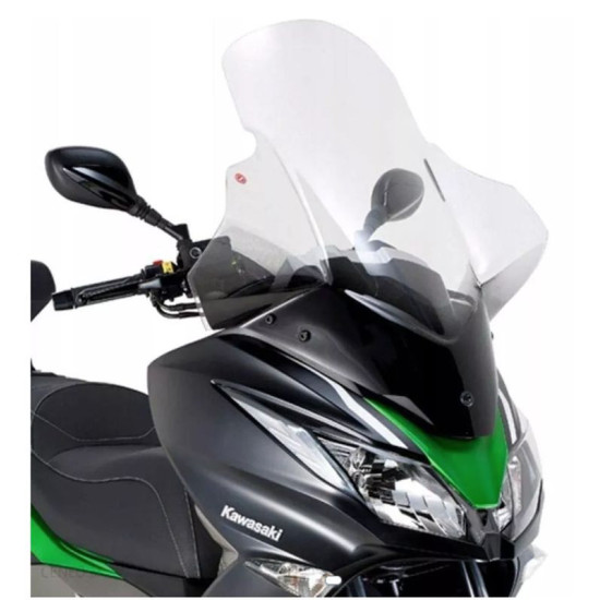KAPPA PRIEKINIS STIKLAS KAWASAKI J125 - J300 (14-21) 79,5 X 65 CM SKAIDRUS - REIKIA MONTAVIMO D4111KITK