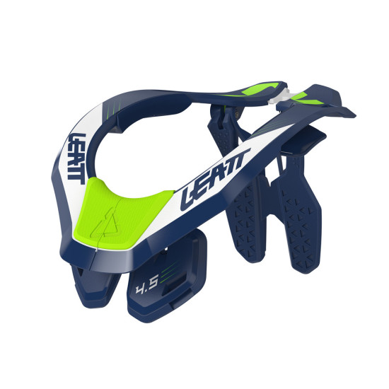 LEATT NECK SUPPORT 4.5 NECK BRACE BLUE COLOR NAVY / WHITE / FLUO GREEN SIZE S / M