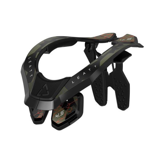 LEATT 4.5 NECK BRACE CAMO COLOR BLACK / FLUO GREEN SIZE XXL