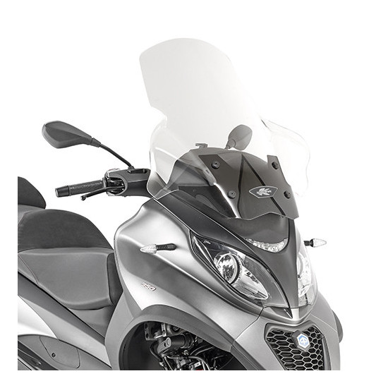 KAPPA PRIEKINIS STIKLAS PIAGGIO MP3 350 / 400 / 500 SPORT / BUSINESS '18-'21 71,5 X 65 CM SKAIDRUS