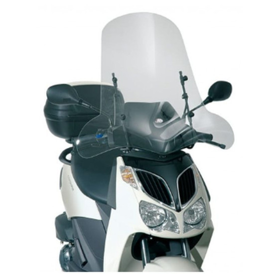 KAPPA PRIEKINIS STIKLAS KYMCO / SYM / PEUGEOT / YAMAHA / APRILIA / HONDA SKAIDRUS 66 x 67 CM - BE LAIKIKLIŲ