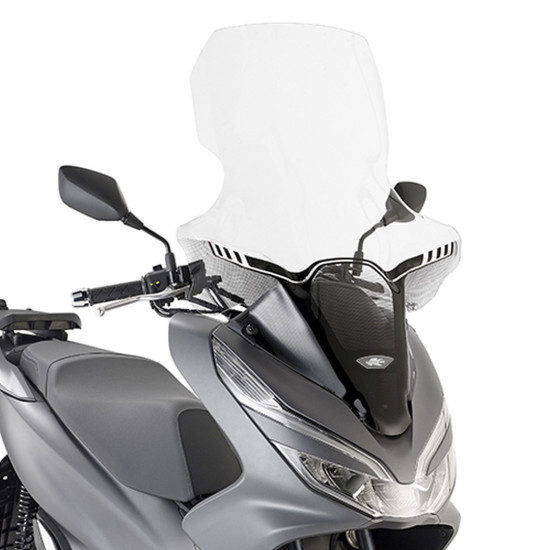 KAPPA PRIEKINIS STIKLAS HONDA PCX 125 (18-19) 85 X 63 CM SKAIDRUS - REIKALINGAS TVIRTINIMAS D1163KITK