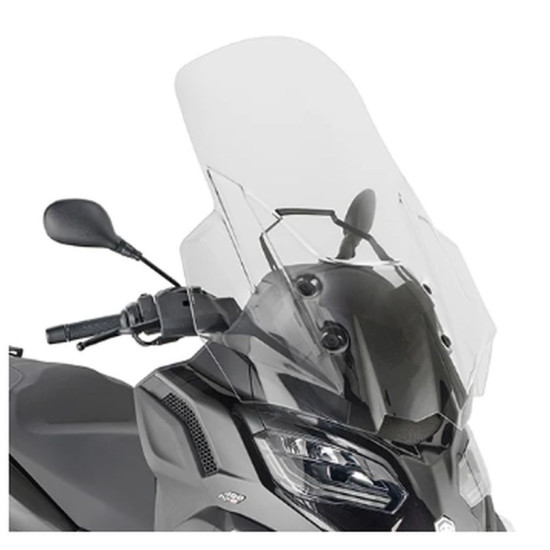 KAPPA PRIEKINIS STIKLAS PIAGGIO MP3 HPE 400 / 400 SPORT / 530 EXCLUSIVE '22-'25, 71,5 X 65 CM (AUKŠTIS X PLOČIS) SKAIDRU