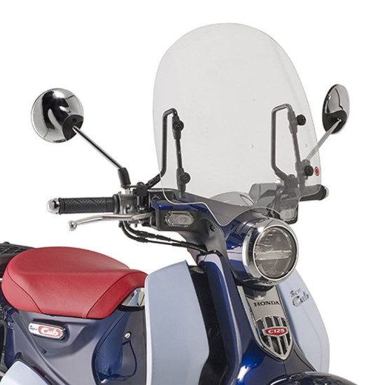 KAPPA PRIEKINIS STIKLAS HONDA SUPER CUB C 125 '18-'25 (38,5 X 40CM) SKAIDRUS