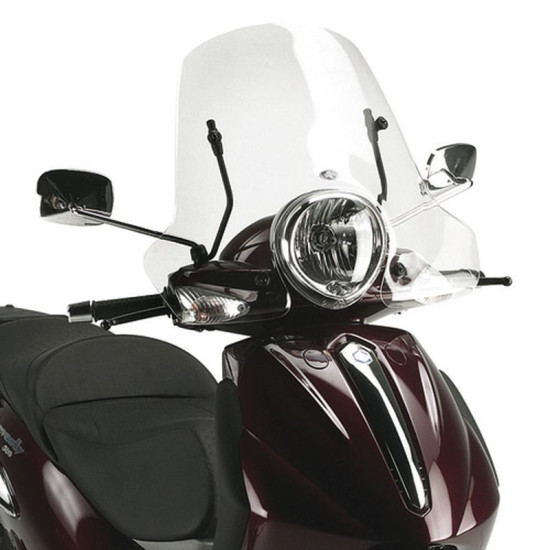 KAPPA WINDSCREEN PIAGGIO BEVERLY 500 '03-'07, BEVERLY TOURER 125 / 250 / 300 / 400 '08-'10 (32 X 61.5CM) TRANSPARENT