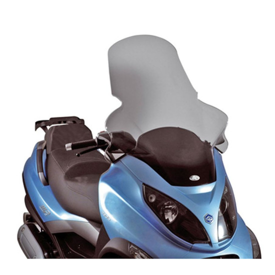 KAPPA PRIEKINIS STIKLAS PIAGGIO MP3 125 / 250 / 300 / 400 '06-'11 (82 X 64CM) SKAIDRUS