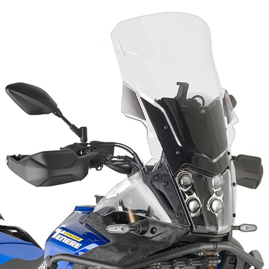 KAPPA priekinis stiklas YAMAHA TENERE 700 WORLD RAID '22-'25, 52 x 43 cm (aukštis x plotis) skaidrus