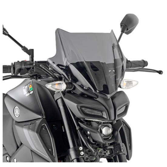 KAPPA WINDSCREEN YAMAHA MT 125 '20-'25, HONDA CB 750 HORNET '23-'24, (28 X 36.5 CM) SMOKED - NEEDS MOUNT A2166AK OR A120