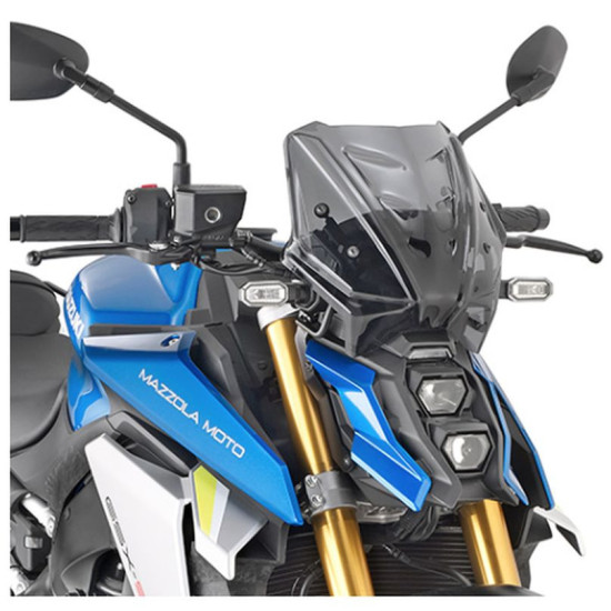 KAPPA PRIEKINIS STIKLAS SUZUKI GSX-S 1000 '21-'25 GSX 8S '23-'25 (25 X 31 CM) RŪKYTAS - REIKALINGAS TVIRTINIMAS A3122AK