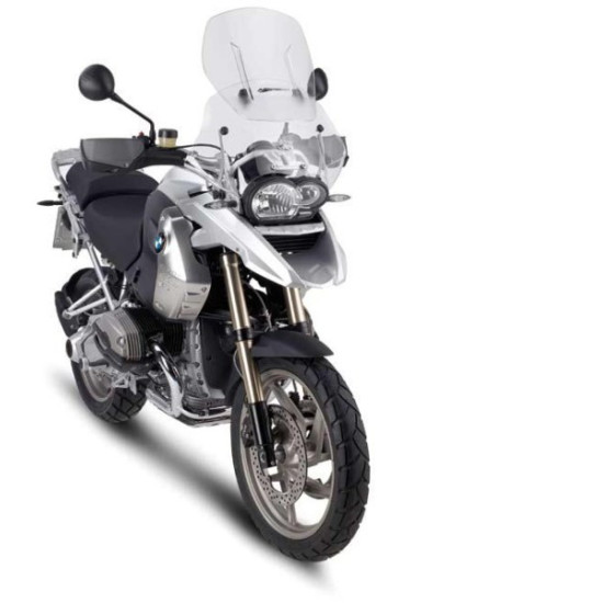 KAPPA PRIEKINIS STIKLAS BMW R 1200 GS (04-12) 54 X 54 CM REGULIUOJAMAS ORO SRAUTAS SKAIDRUS (DVI DALYS, KOMPLEKSAS) - PA