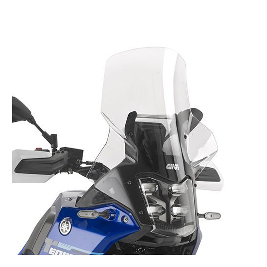 KAPPA 2026 / 01 YAMAHA TENERE 700 / RALLY '25-'26 PRIEKINIS STIKLAS (43,5 X 44,5 CM) SKAIDRUS (13,5 CM AUKŠTESNIS UŽ ORI
