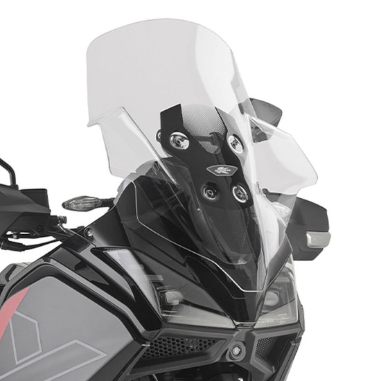 KAPPA 2026 / 03 PRIEKINIS STIKLAS MOTO MORINI X-CAPE 700 '25-'26 (54,5 X 46 CM) SKAIDRUS (4,5 CM AUKŠTESNIS UŽ ORIGINALĄ