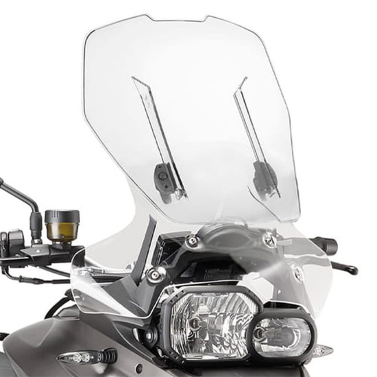 KAPPA WINDSHIELD BMW F 700 GS '13-'17 ADJUSTABLE AIRFLOW CLEAR (H 53CM X W 51CM)