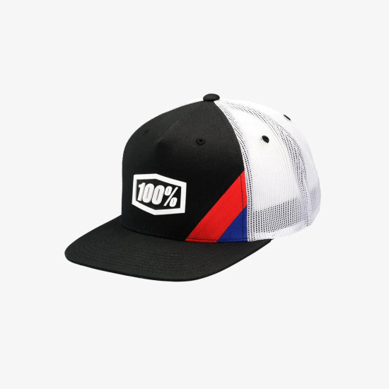 100 PERCENT CORNERSTONE X-FIT TRUCKER CAP BLACK