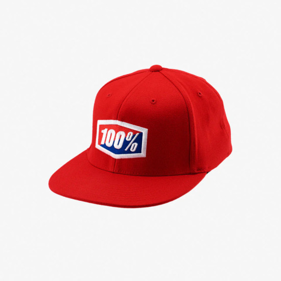 100 PERCENT OFFICIAL FLEXFIT CAP RED COLOR RED SIZE L / XL