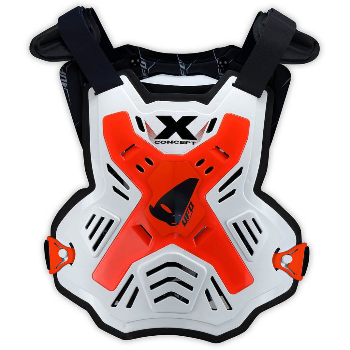UFO chest protector X-CONCEPT sleeveless color white/orange FLUO size UNI (CE LEVEL 2)