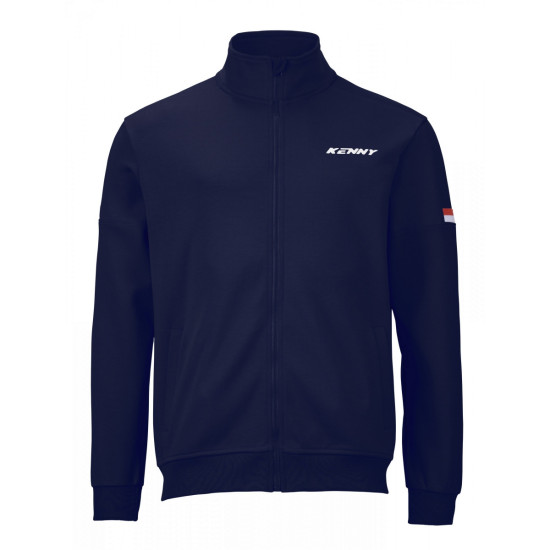 KENNY RACING SWEATSHIRT MODEL DREAM CARDIGAN NAVY COLOR BLUE / WHITE SIZE XL