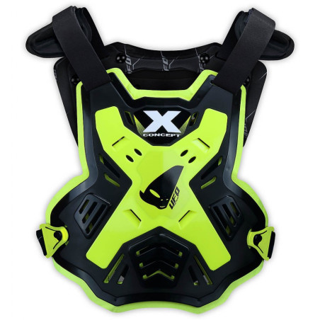 UFO chest protector X-CONCEPT sleeveless color black/yellow FLUO size UNI (CE LEVEL 2)