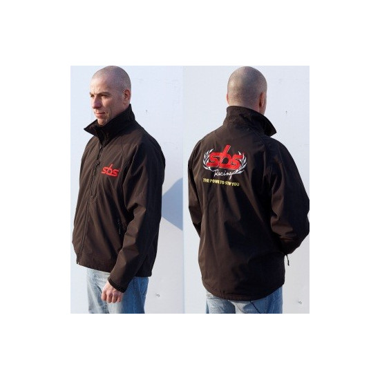 SBS SOFTSHELL JACKET WITH SBS LOGO PROMOTIONAL MATERIALS COLOUR BLACK SIZE M