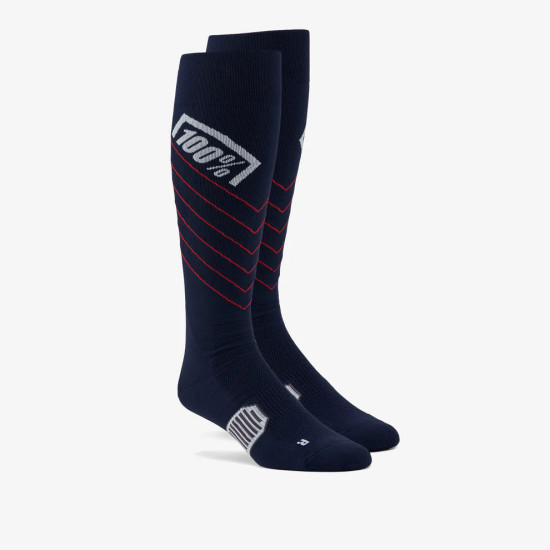 100 PERCENT SOCKS HI SIDE THIN MX SOCKS NAVY COLOR BLUE SIZE / XL